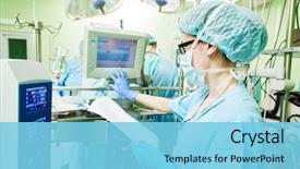  Presentation with lung heart - Audience pleasing PPT theme consisting of perfusionist at modern heart lung backdrop and a light blue colored foreground