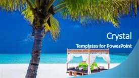  Presentation with tropical wedding - Cool new PPT theme with pergola - tropical wedding ceremony location beautiful backdrop and a ocean colored foreground