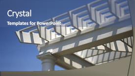  Presentation with floral border over white - PPT theme with pergola - white trelliswork over outside deck background and a  colored foreground