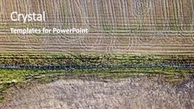  Presentation with farm - Colorful theme enhanced with perimeter - fallow farm field overhead aerial backdrop and a gray colored foreground