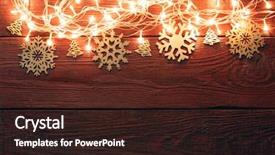  Presentation with candles for 2020 new year - Amazing PPT theme having perimeter - photo of new year's wooden backdrop and a wine colored foreground