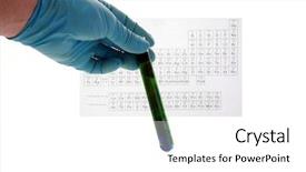  Presentation with chemical elements - Theme with periodic table of chemical background and a white colored foreground