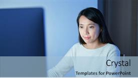  Presentation with dental - Audience pleasing PPT theme consisting of periodontal - woman go dental clinic backdrop and a light blue colored foreground