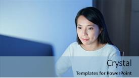  Presentation with dental - Audience pleasing PPT theme consisting of periodontal - woman go dental clinic backdrop and a light blue colored foreground