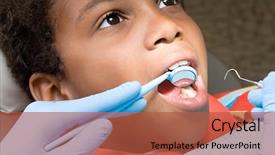  Presentation with oral cancer teeth - Amazing PPT layouts having periodontal disease - boy having teeth examined backdrop and a red colored foreground