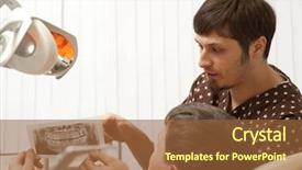  Presentation with medical dbd - Amazing PPT theme having periodontal disease - dentist giving medical consulting backdrop and a tawny brown colored foreground