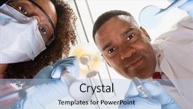  Presentation with low angle view of volleyball - Beautiful PPT theme featuring periodontal disease - low angle view of dentist backdrop and a light blue colored foreground