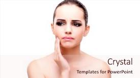  Presentation with white and black woman climbing ladders - Amazing slides having periodontal disease - woman with toothache isolated backdrop and a  colored foreground