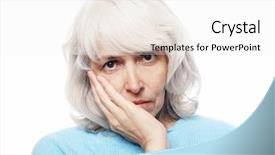  Presentation with elderly health - Slide deck with periodontitis - lifestyle health and people concept background and a white colored foreground