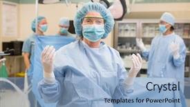  Presentation with surgical nursing - Audience pleasing presentation consisting of furniture - modern room design interior backdrop and a light gray colored foreground