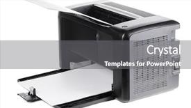  Presentation with laser - Amazing PPT theme having peripheral - compact laser home printer isolated backdrop and a gray colored foreground