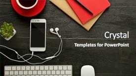  Presentation with map mobile device - Beautiful PPT theme featuring decorative things - workplace with mobile phone peripheral backdrop and a dark gray colored foreground