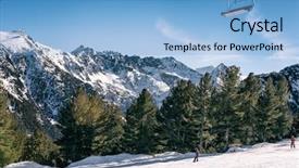  Presentation with lift - Audience pleasing slides consisting of perishable - ski slope with chair lift backdrop and a light blue colored foreground