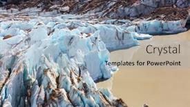  Presentation with glacier - Colorful theme enhanced with perito-moreno-glacier-in-argentina backdrop and a light blue colored foreground