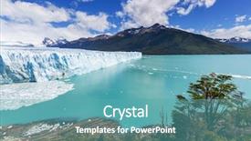  Presentation with glacier - Colorful slide deck enhanced with perito moreno glacier in argentina backdrop and a teal colored foreground