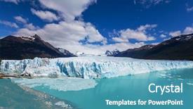  Presentation with glacier - Cool new slide deck with perito moreno glacier in argentina backdrop and a teal colored foreground