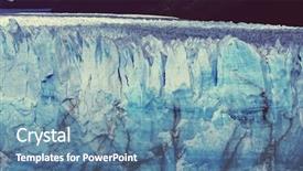  Presentation with glacier - Presentation theme with perito moreno glacier in argentina background and a teal colored foreground