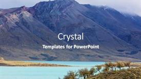  Presentation with park - PPT theme with perito-moreno-national-park-patagonia background and a ocean colored foreground