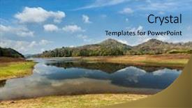  Presentation with kerala - Presentation theme consisting of periyar lake in periyar wildlife background and a light blue colored foreground