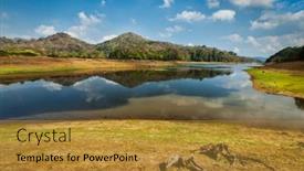  Presentation with kerala - PPT layouts featuring periyar-lake-in-periyar-wildlife background and a gold colored foreground