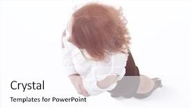  Presentation with top view of candles - PPT theme enhanced with perks - top view of young girl background and a  colored foreground