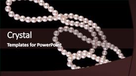  Presentation with pearls - Presentation design consisting of perl - beautiful pearls on black background background and a wine colored foreground