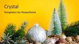  Presentation with decoration - Presentation enhanced with perl - christmas decoration glass balls background and a light gray colored foreground