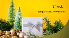  Presentation with decoration - Slide deck featuring perl - christmas decoration glass balls background and a light gray colored foreground