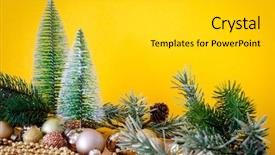  Presentation with christmas balls disco ball - Beautiful PPT layouts featuring perl - christmas decoration glass balls backdrop and a light gray colored foreground