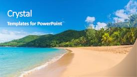  Presentation with statue of aristotle a great - Slides enhanced with perl - great beach of grand anse background and a teal colored foreground