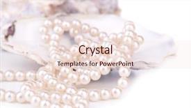  Presentation with pearls - PPT theme having perl - shell with pearls isolated background and a lemonade colored foreground