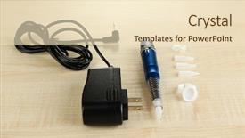  Presentation with black ink - PPT theme with permanant motor - machine for permanent make up background and a  colored foreground