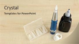  Presentation with black ink - Audience pleasing PPT theme consisting of permanant motor - machine for permanent make up backdrop and a  colored foreground