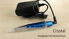  Presentation with tattoo - Cool new PPT layouts with permanant motor - machine for permanent make up backdrop and a  colored foreground