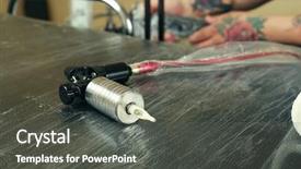  Presentation with machine motor - Amazing presentation having permanant motor - tattoo supplies - machine backdrop and a dark gray colored foreground