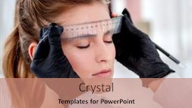  Presentation with process - Slides consisting of permanent-make-up-master-measures background and a coral colored foreground