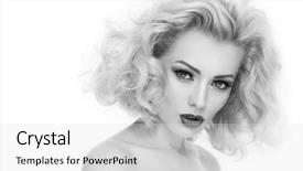 Presentation with eyelashes - Cool new theme with permanent makeup - black and white portrait backdrop and a light gray colored foreground