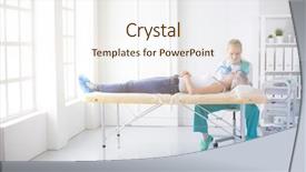  Presentation with makeup brushes and make up - Beautiful theme featuring permanent makeup for eyebrows closeup backdrop and a sky blue colored foreground