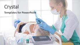  Presentation with beauty makeup - Audience pleasing presentation consisting of permanent makeup for eyebrows closeup backdrop and a white colored foreground