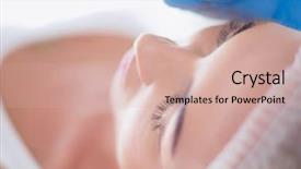  Presentation with brow - Cool new theme with permanent makeup for eyebrows closeup backdrop and a  colored foreground