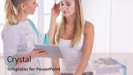  Presentation with brow - PPT layouts enhanced with permanent makeup for eyebrows closeup background and a  colored foreground