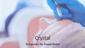  Presentation with beauty makeup - Slide set featuring permanent makeup for eyebrows closeup background and a  colored foreground