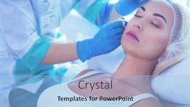  Presentation with beauty makeup - Amazing theme having permanent-makeup-for-eyebrows-closeup backdrop and a light blue colored foreground