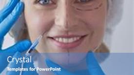  Presentation with beauty-makeup - PPT theme having permanent-makeup-for-eyebrows-closeup background and a teal colored foreground