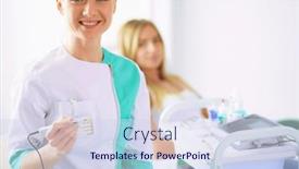  Presentation with beauty-makeup - Presentation design featuring permanent-makeup-for-eyebrows-closeup background and a sky blue colored foreground