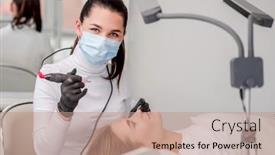  Presentation with time machine - Beautiful PPT layouts featuring permanent-makeup-master-in-medicine backdrop and a coral colored foreground