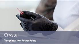  Presentation with makeup - Presentation design with permanent-makeup-master-preparing-tools background and a ocean colored foreground