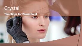  Presentation with tattoo - Colorful slide deck enhanced with permanent-tattoo-makeup-master-defines backdrop and a coral colored foreground