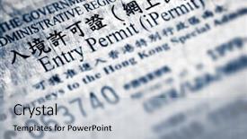  Presentation with permit - PPT layouts with permit photo of hong kong background and a  colored foreground