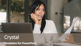  Presentation with notebook paper pieces of ready - Slides having perplex - photo of confused puzzled asian background and a gray colored foreground